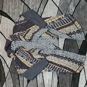 BKE OPEN KNIT SWEATER CARDIGAN